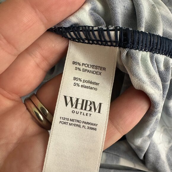 NWT White House Black Market Ruched Front Top XXS Jacobean Bliss Twilight #WHBM6 - Picture 4 of 9